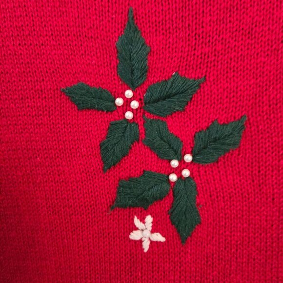 Vintage Embroidered Front Back Christmas Winter Y2K Sweater Vest Size XL - Picture 6 of 8